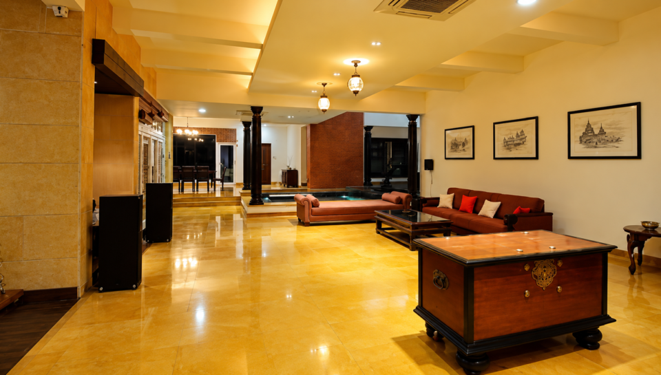 Warm Luxury Marble Living Room